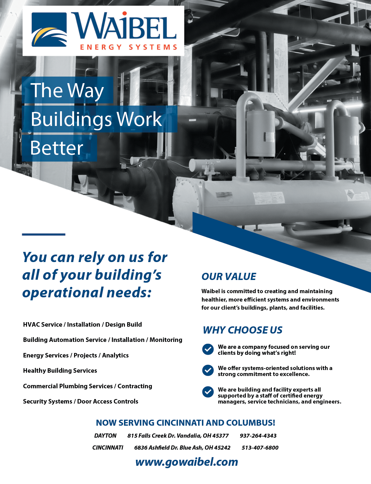A flyer for Wabel Energy Systems. Description generated by AI