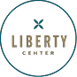 A logo for the Liberty Center. Description generated by AI