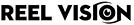 Black and white text reading “Reel Vision". Description generated by AI