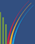 A blue background with a red, yellow, and green striped design. Description generated by AI