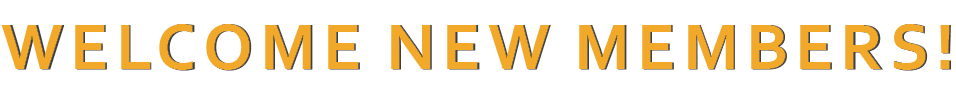Welcome new members!