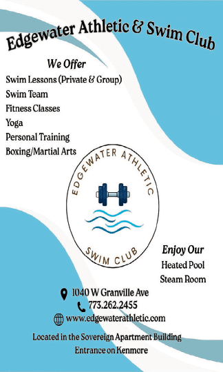 A flyer for Edgewater Athletic & Swim Club. AI generated content