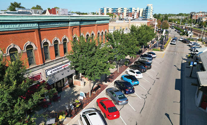 Front St. Wheaton for special Welcome Home Chamber of Commerce publication.