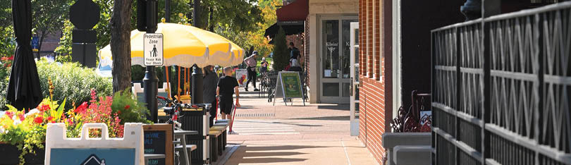 Front St. Wheaton for special Welcome Home Chamber of Commerce publication.