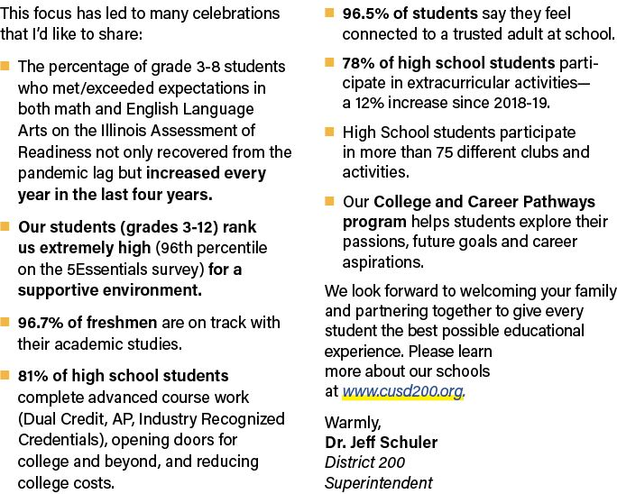 This focus has led to many celebrations that I’d like to share: ■ The percentage of grade 3 8 students who met/exceed...