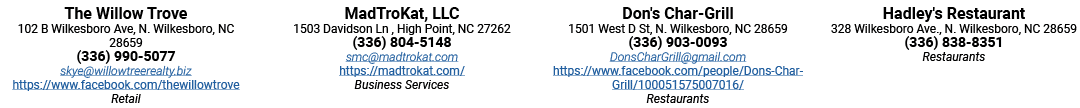 The Willow Trove 102 B Wilkesboro Ave, N. Wilkesboro, NC 28659 (336) 990-5077 skye@willowtreerealty.biz https://www.f...