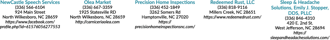 NewCastle Speech Services (336) 566 6104 924 Main Street North Wilkesboro, NC 28659 https://www.facebook.com/profile....