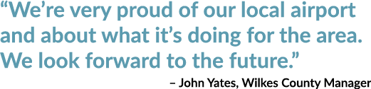 “We’re very proud of our local airport and about what it’s doing for the area. We look forward to the future.” – John...