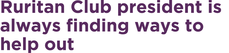 Ruritan Club president is always finding ways to help out