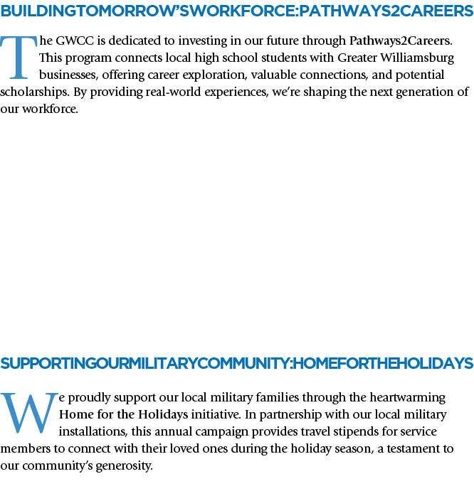 Building Tomorrow’s Workforce: Pathways2Careers The GWCC is dedicated to investing in our future through Pathways2Car...