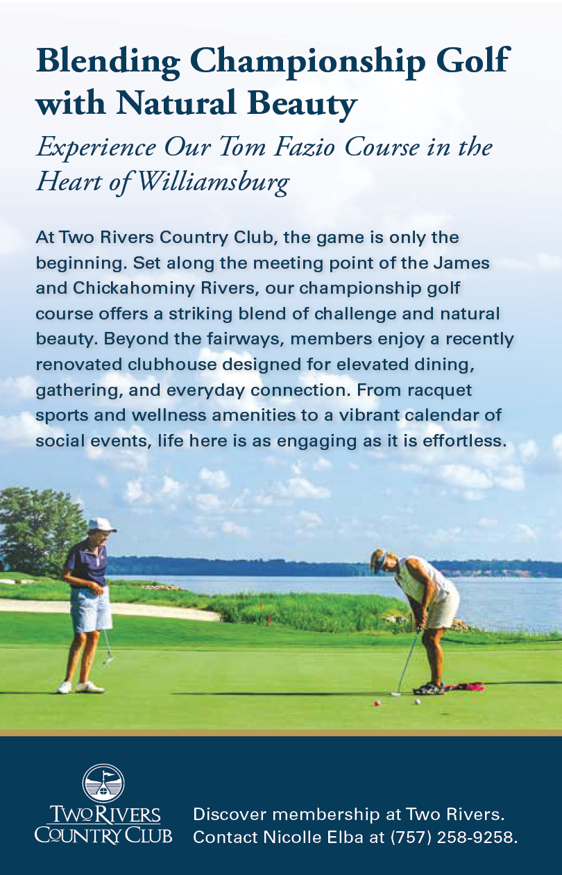 Two men playing golf on a green course. Description generated by AI