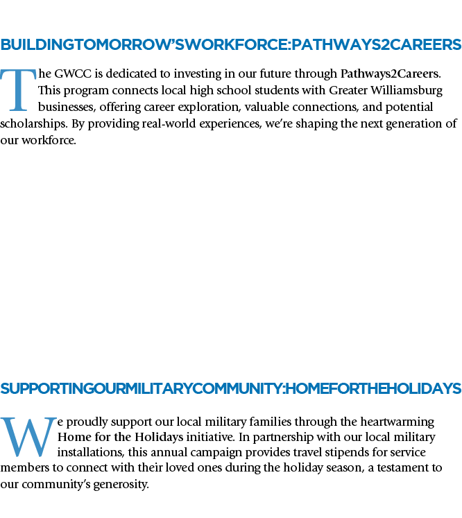 Building Tomorrow’s Workforce: Pathways2Careers The GWCC is dedicated to investing in our future through Pathways2Car...