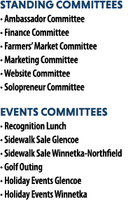 STANDING COMMITTEES • Ambassador Committee • Finance Committee • Farmers’ Market Committee • Marketing Committee • We...