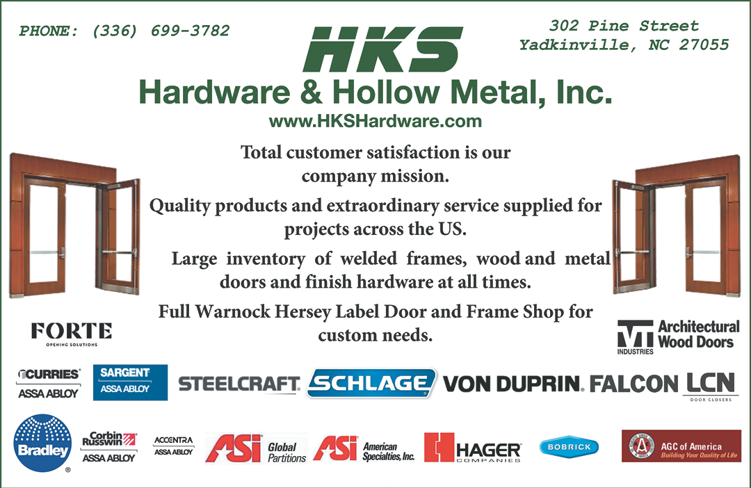 A flyer for HK's Hardware & Hollow Metal Inc. lists the products and services they offer. AI generated content