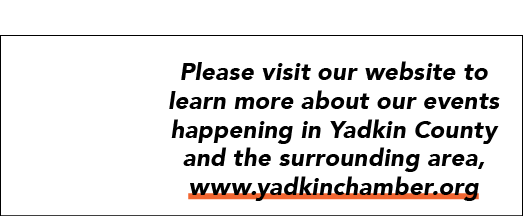 Please visit our website to learn more about our events happening in Yadkin County and the surrounding area, www.yadk...
