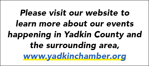 Please visit our website to learn more about our events happening in Yadkin County and the surrounding area, www.yadk...