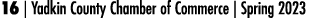 16 | Yadkin County Chamber of Commerce | Spring 2023