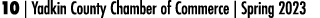 10 | Yadkin County Chamber of Commerce | Spring 2023