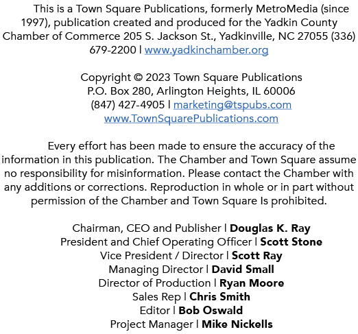 This is a Town Square Publications, formerly MetroMedia (since 1997), publication created and produced for the Yadkin...