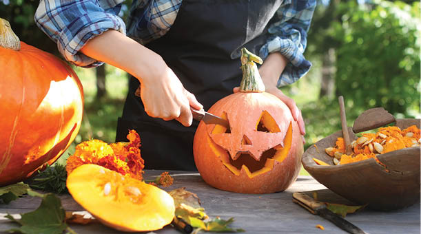 carve pumpkins for Halloween