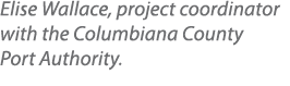 Elise Wallace, project coordinator with the Columbiana County Port Authority. 