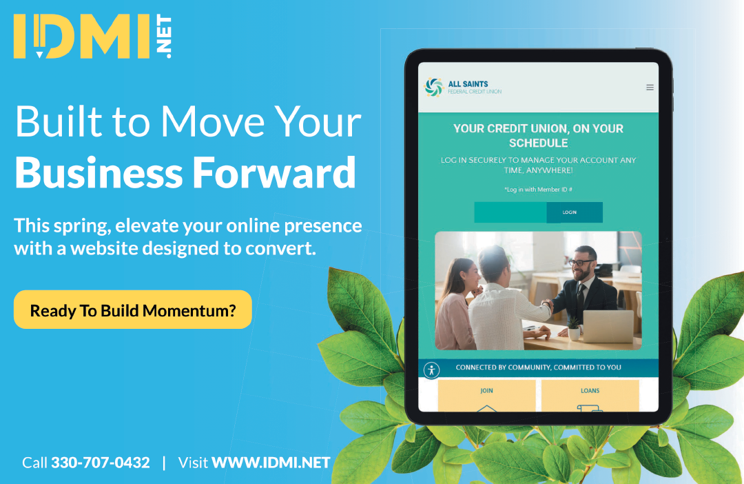 A website advertisement for a business forward website. AI generated content