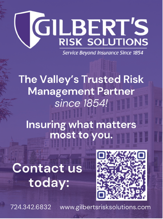 A purple advertisement for Gilbert's Risk Solutions. AI generated content
