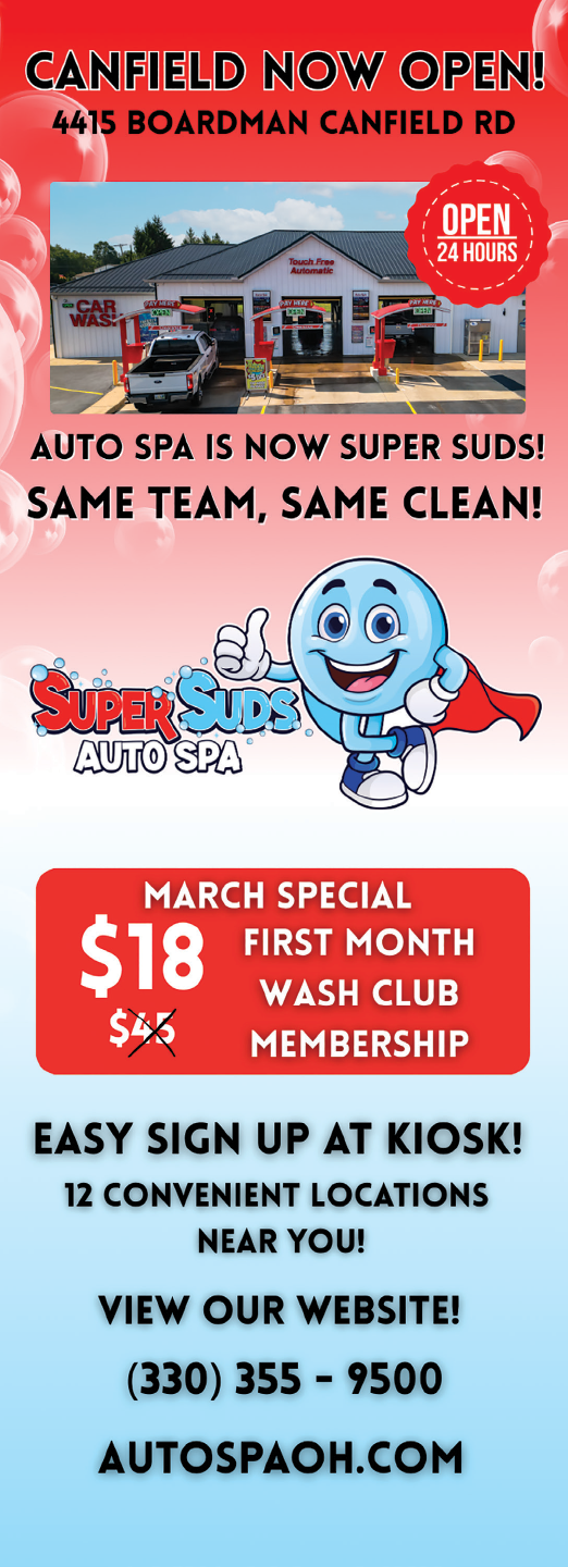 A flyer advertises a car wash and spa. AI generated content