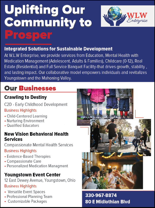 A flyer for a business called “Uplifting Our Community to Prosper" that offers mental health services. AI generated content