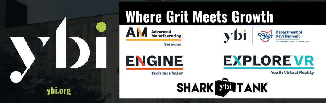 Four different ads for YBI, Shark Tank, Engine, and Explore VR. AI generated content