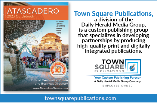 A book titled “Atascadero 2012 Town Square Publications Daily Herald Media Group" is displayed. AI generated content