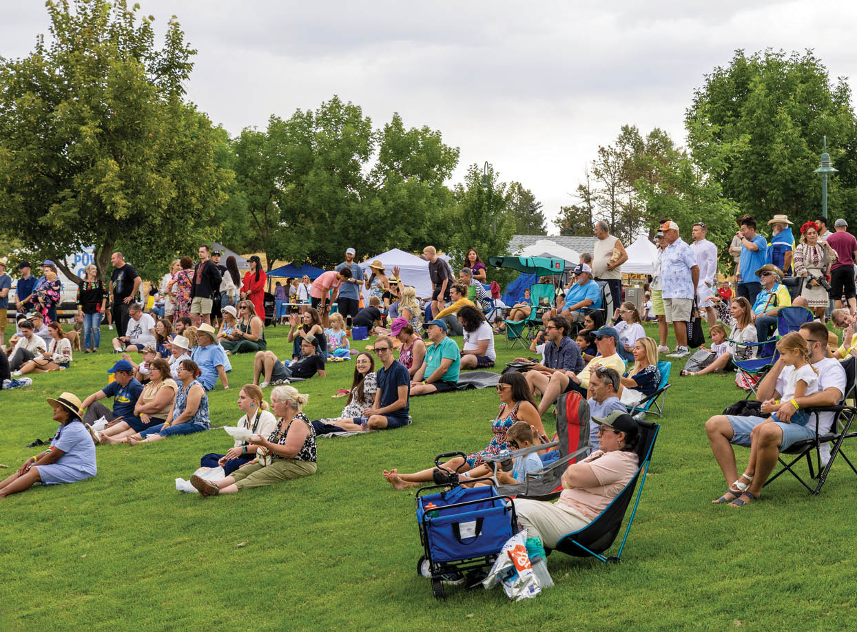 Lakewood, Colorado - August 24, 2024: Colorado Ukrainian Festival 2024 in Belmar Park in Lakewood, Colorado