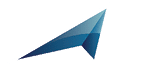 A blue and white airplane logo. Description generated by AI