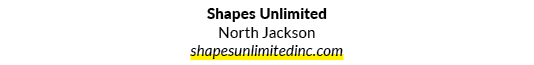 Shapes Unlimited North Jackson shapesunlimitedinc.com 