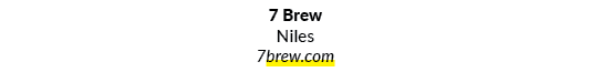 7 Brew Niles 7brew.com 