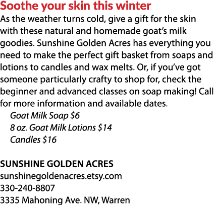 Soothe your skin this winter As the weather turns cold, give a gift for the skin with these natural and homemade goat...
