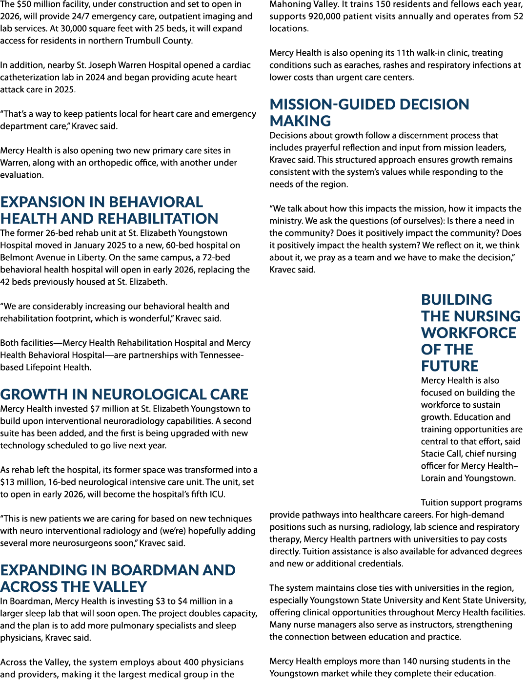 The $50 million facility, under construction and set to open in 2026, will provide 24/7 emergency care, outpatient im...