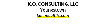 K.O. CONSULTING, LLC Youngstown koconsultllc.com 